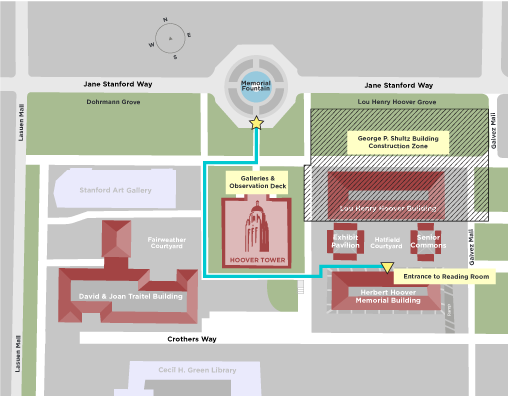 Hoover Institution Map Construction zones