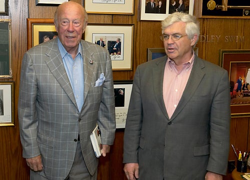 George Shultz (left) and John Taylor
