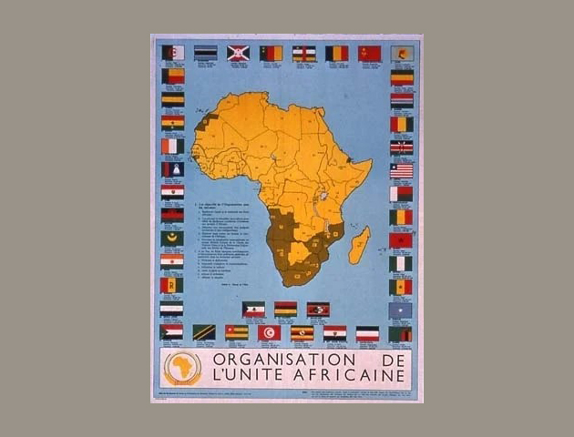 Ethiopian poster showing map of Africa