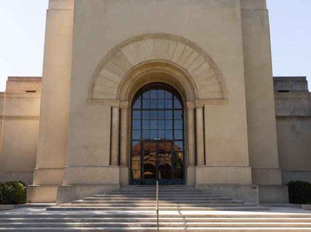 Entrance to Hoover Tower