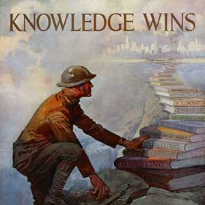 Knowledge wins soldier climbing books