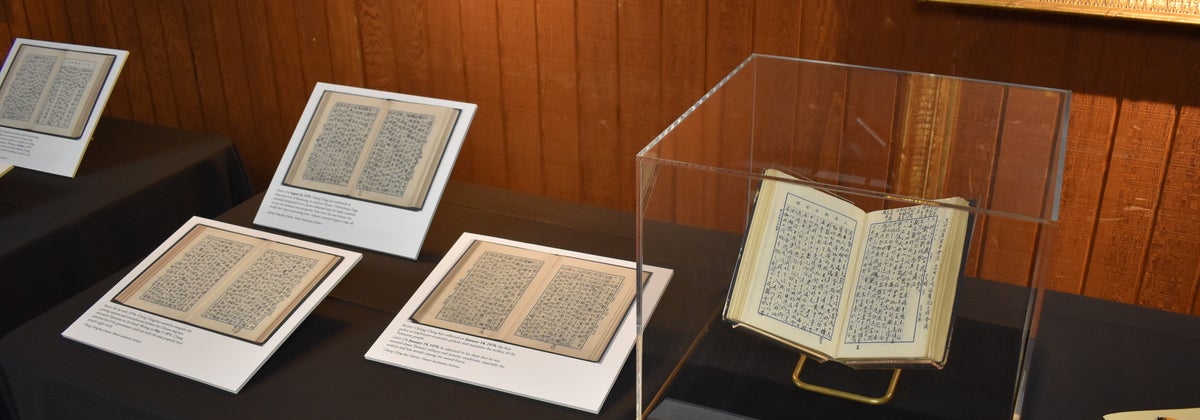 Chiang Diaries on display table