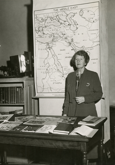 Middle East Curator Christina Harris, 1957