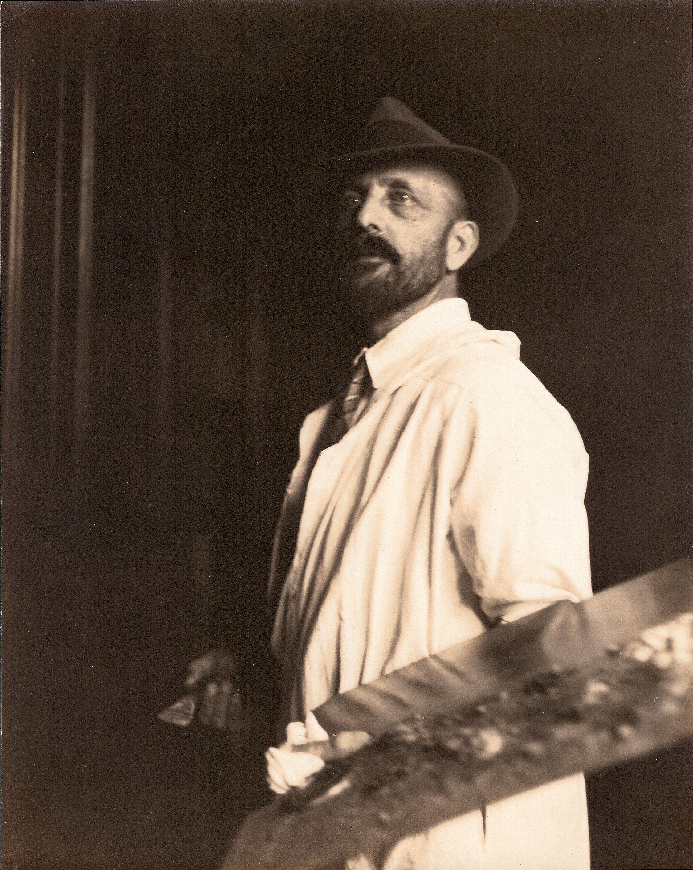 Zygmunt Iwanowski in his studio circa 1930 (Zygmunt Iwanowski Papers)