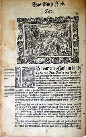Luther Bible page from the Book of Job