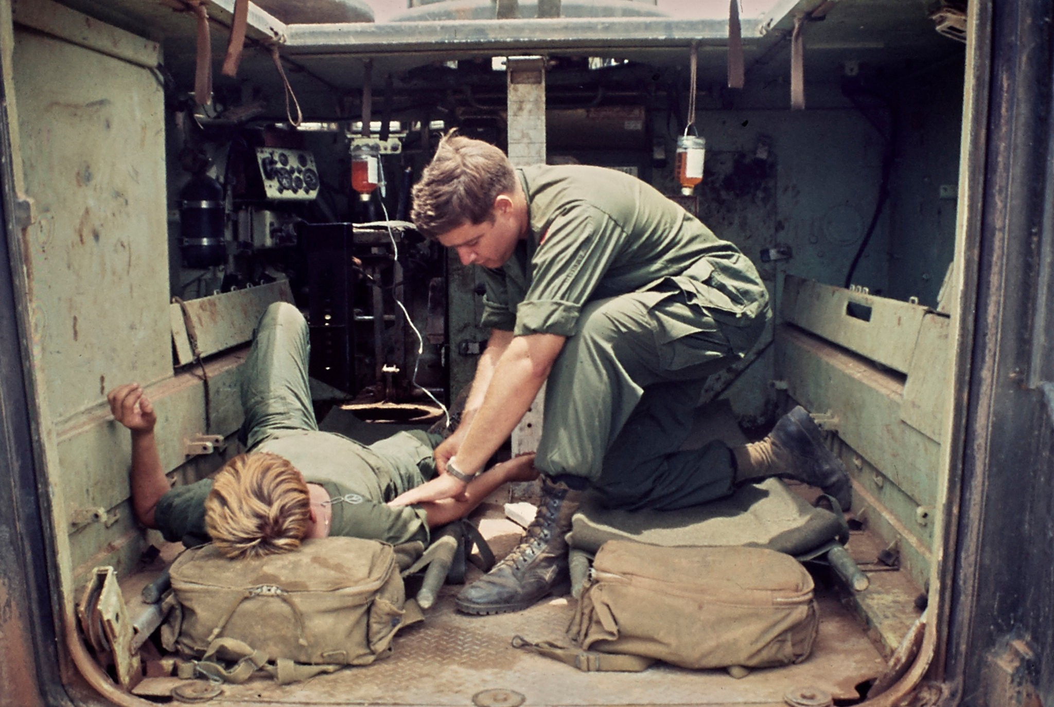 A medic area designed by Food Machinery Corporation. July 28, 1969