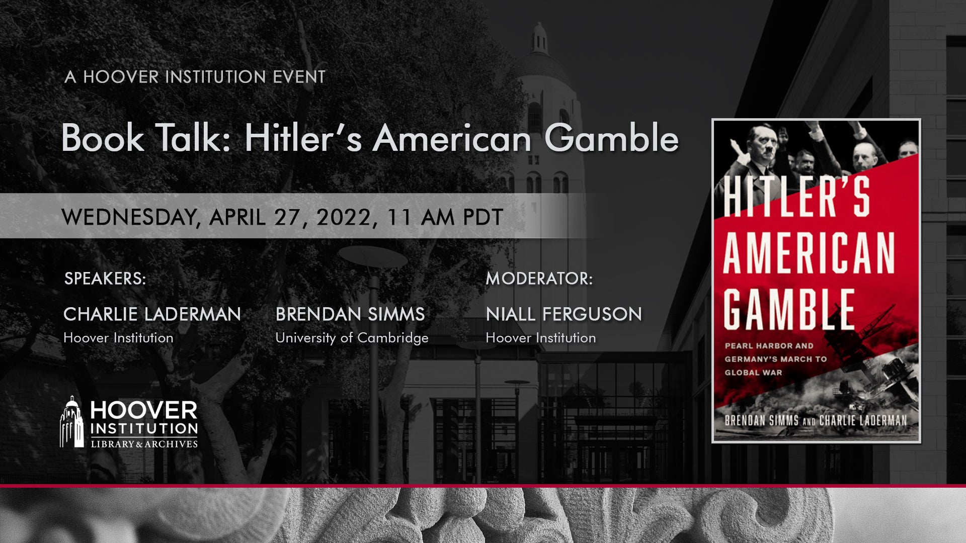 Image for Book Talk: Hitler’s American Gamble