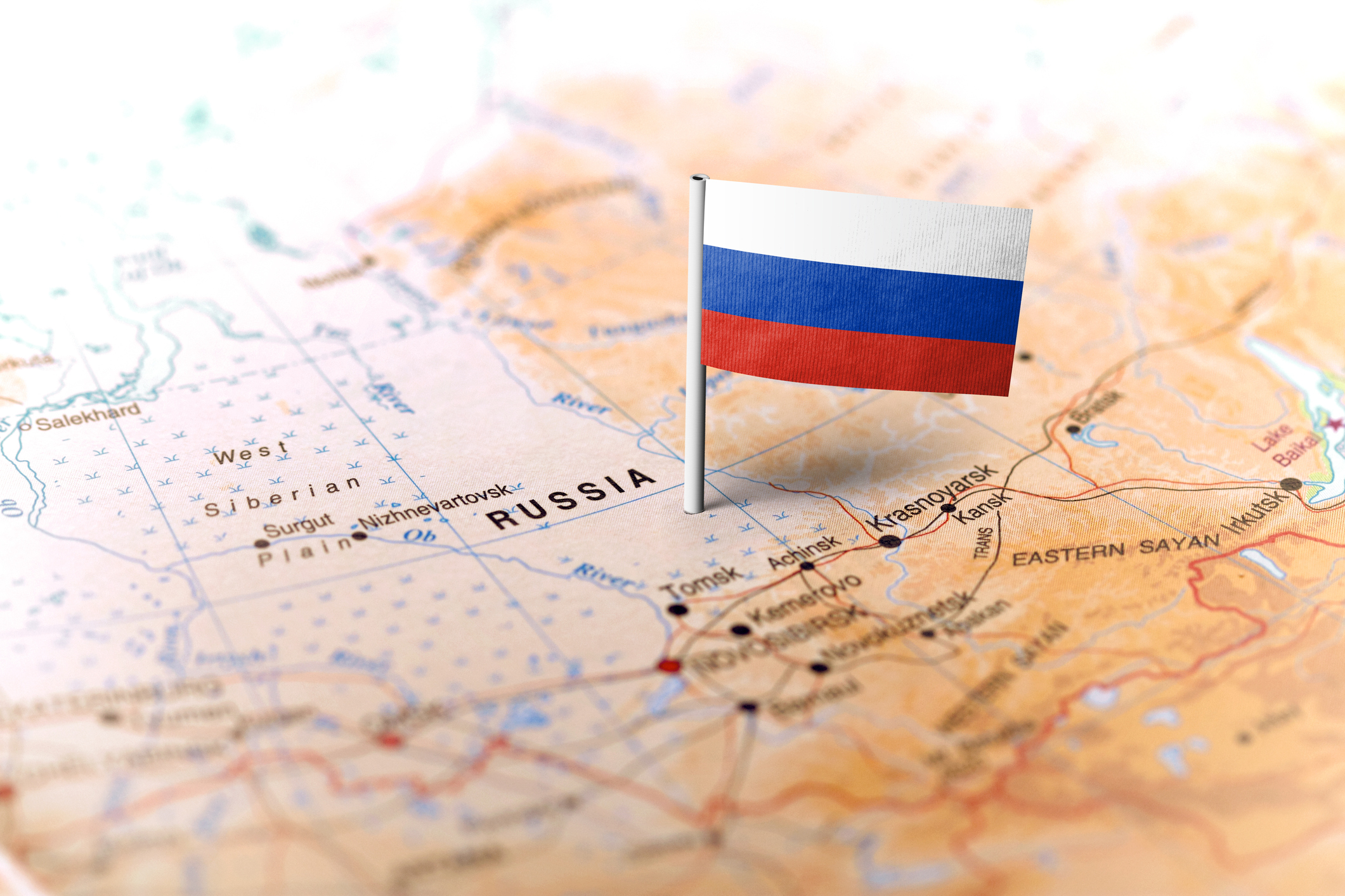 Map of Russia flag: Russia map with flag inside