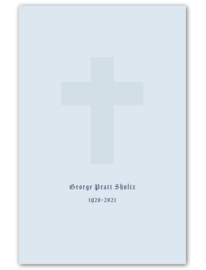 George Shultz Remebrance Program