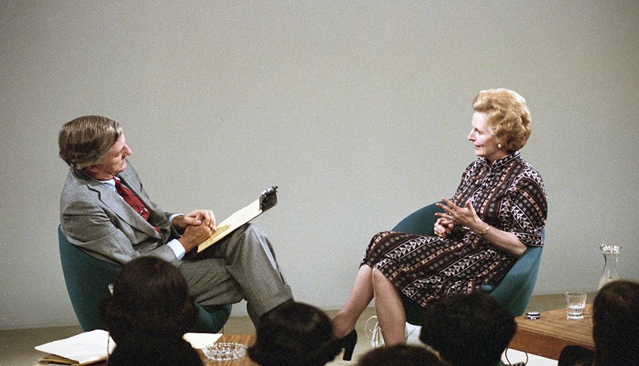 Photograph of William F. Buckley Jr. and Margaret Thatcher, July 25, 1977, Program S0288