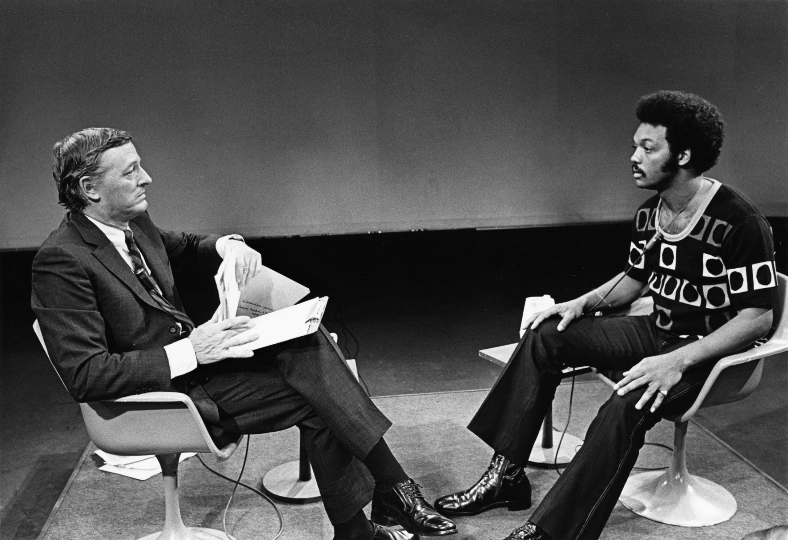 Photograph of William F. Buckley Jr. and Jesse Jackson, October 2, 1971, Program S0019