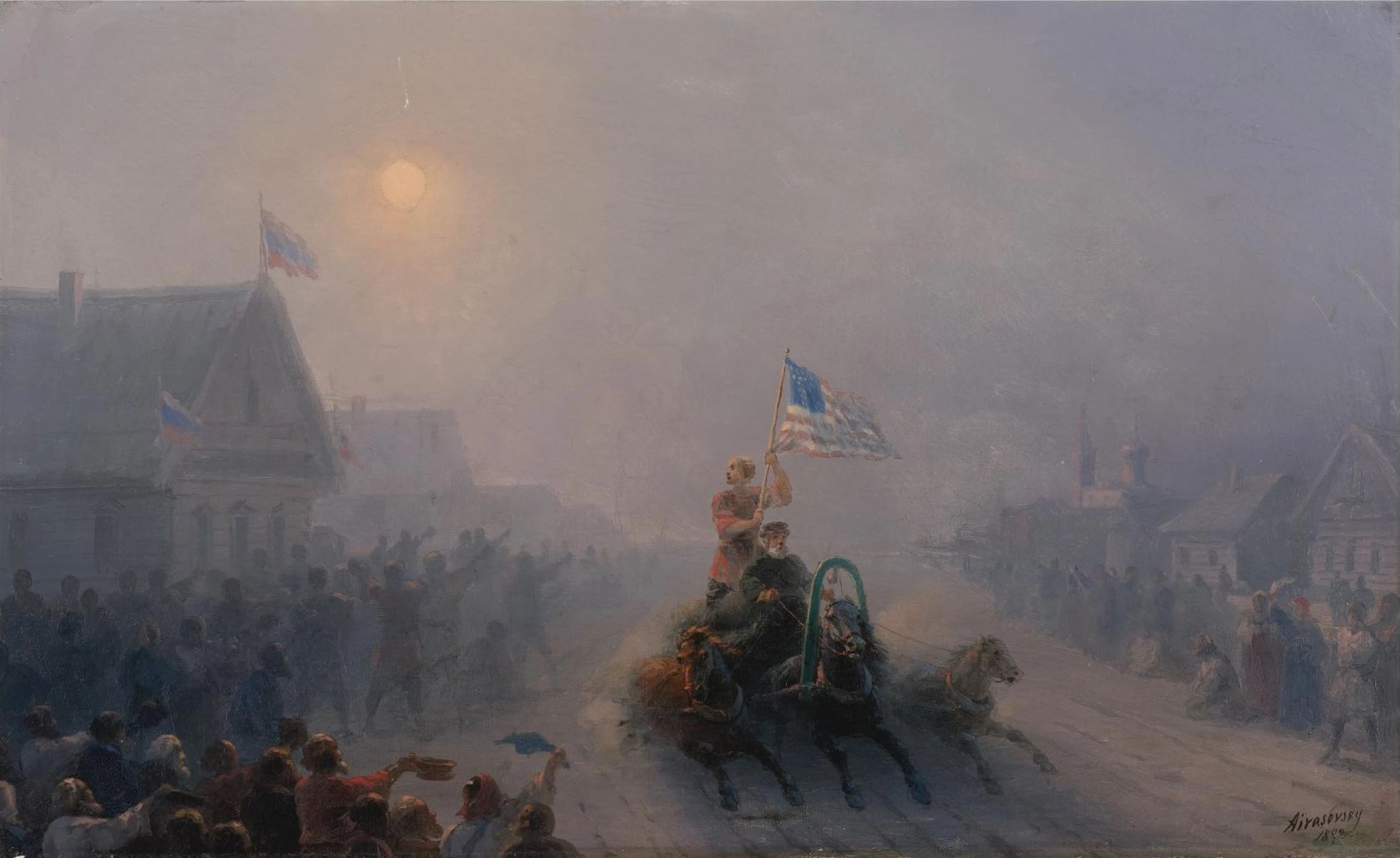 Distributing Supplies, 1892 by Ivan Konstantinovich Aivazovsky (1817–1900), oil on canvas.