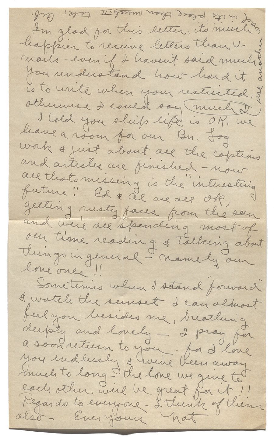Letter from Natale Bellantoni to Irene Sztucinski, May 12, 1945.