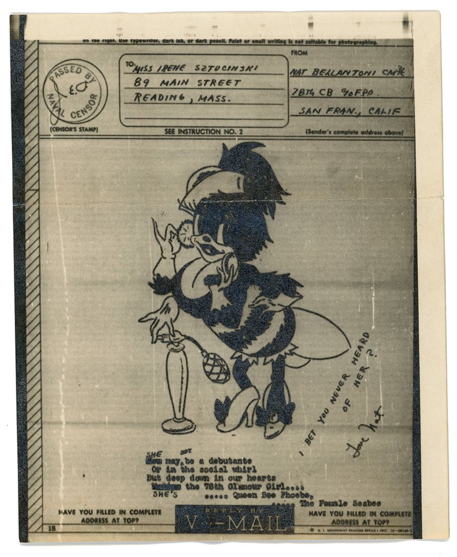 Victory Mail from Natale Bellantoni to Irene Sztucinski, no date.