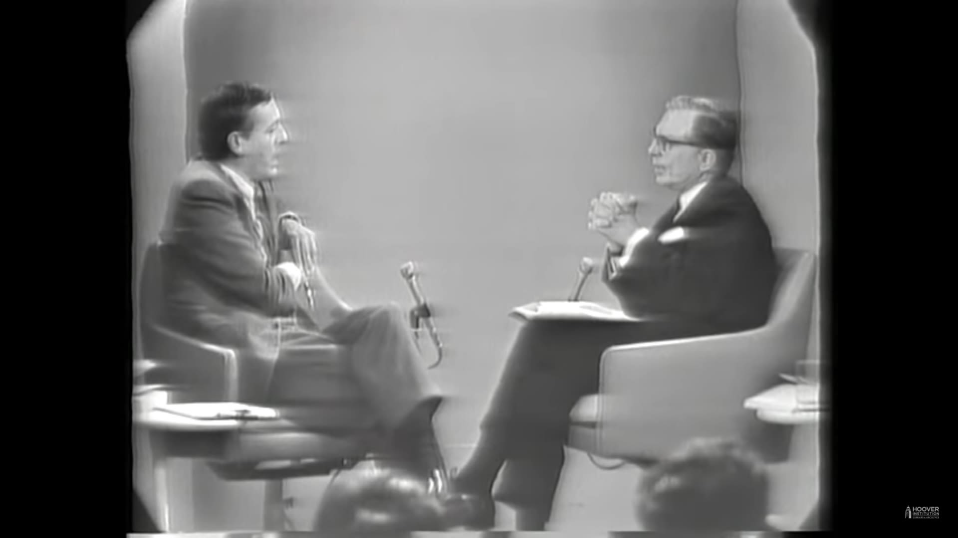 Photograph of William F. Buckley Jr. and Eugen Loebl, June 27, 1977, Program S0284