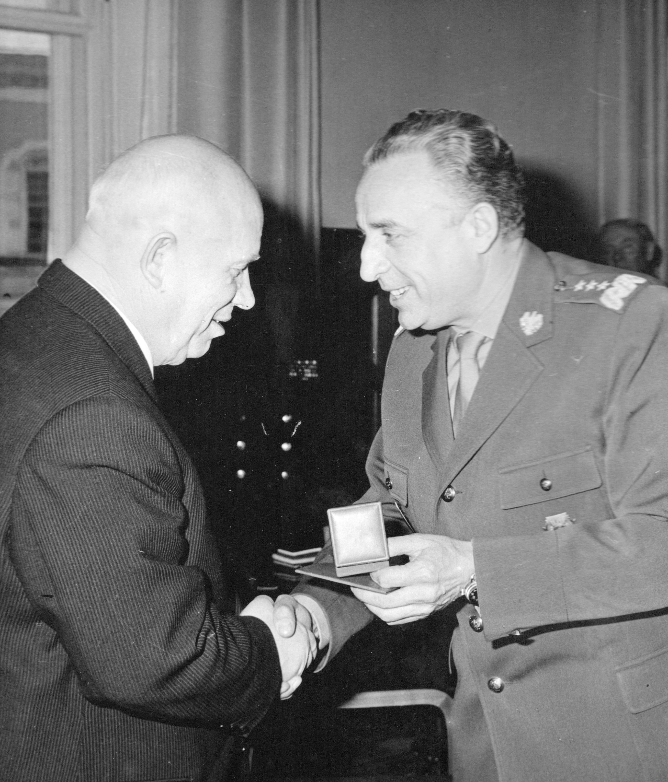 Marian Spychalski with Nikita Khrushchev, Moscow, November 1962