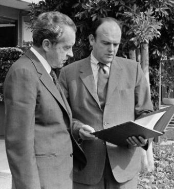 Ehrlichman and Nixon photo
