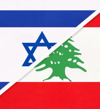  Lebanon/Israel flags