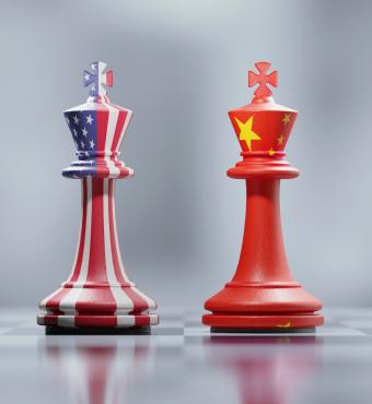 US and China Chess Pieces 