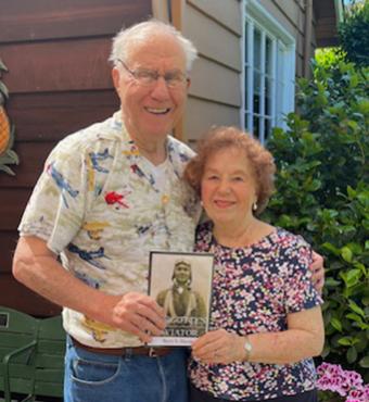 Cover of book "Forgotten Aviator" and authors Barry and Carolyn Martin