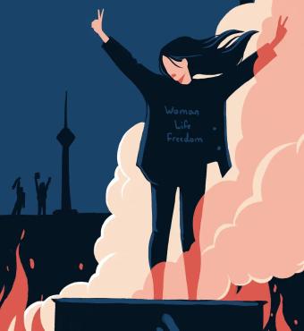  "Woman Life Freedom" - a poster by baharillu. © @baharillu 