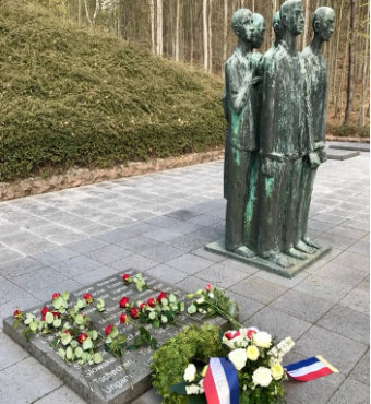The Mittelbau-Dora Concentration Camp Along With Commemorative Wreath From The US Consulate On Behalf Of American People