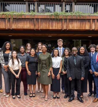AFC Fellows are seen with Hoover Institution Director Condoleezza Rice on October 1, 2025. (Daniel Beck)