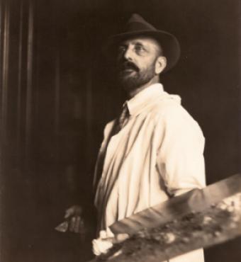 Zygmunt Iwanowski in his studio circa 1930 (Zygmunt Iwanowski Papers)