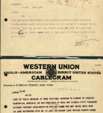 Hoover’s Telegram to Lou Henry