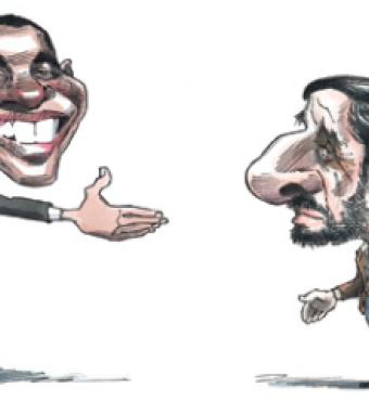 Barack Obama an Mahmoud Ahmadinejad