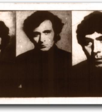 Microfilmed images from a KGB dossier show, left to right, Akop Stepanian, Stepan Zatikian, and Zaven Bagdasarian.