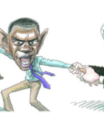 Carter, Obama, and Clinton cartoon