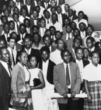 Eighty-one students arrive in New York in 1959