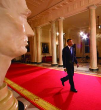 President Obama walking