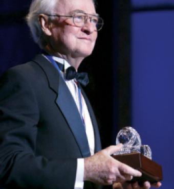 James Q. Wilson accepting the Bradley Prize in 2007