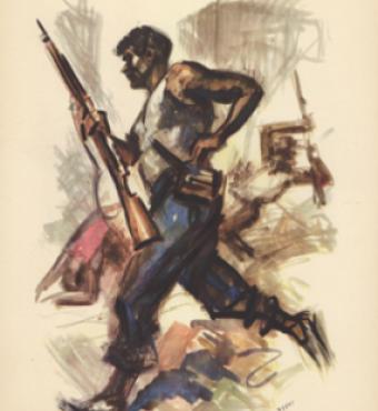 Spanish Civil War from an anarchist art album