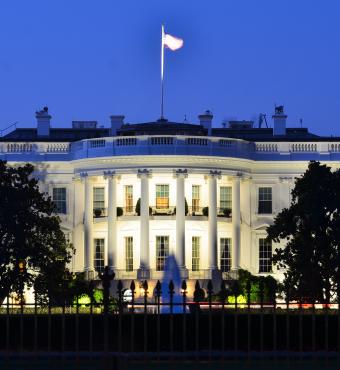 White House at night