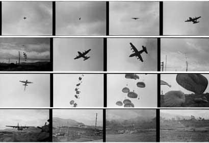 Black and white cropped contact sheet from the Overseas Weekly collection, contact sheet 14045