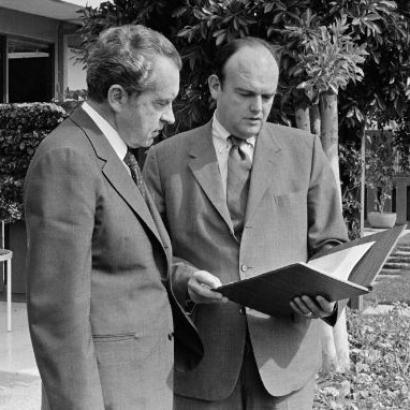 Ehrlichman and Nixon photo