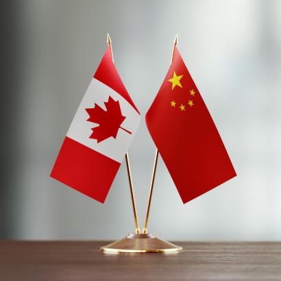 China and Canada Flags