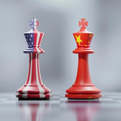 US and China Chess Pieces 