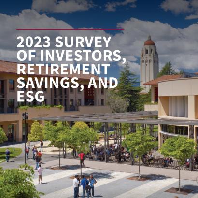 2023 SURVEY OF INVESTORS, RETIREMENT SAVINGS, AND ESG