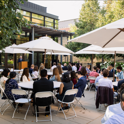 Scott Atlas speaking to students at the 2024 Hoover Institution Summer Policy Boot Camp
