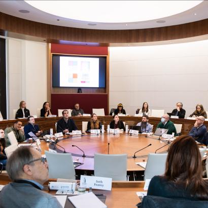 Attendees at the Designing Trustworthy AI in a Polarized World are seen in Annenberg Conference Room on March 21, 2025. (Patrick Beaudouin) – Make hed