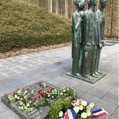 The Mittelbau-Dora Concentration Camp Along With Commemorative Wreath From The US Consulate On Behalf Of American People