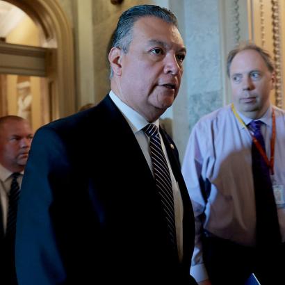 California Sen. Padilla Delivers Speech On Removal From DHS Press Conference