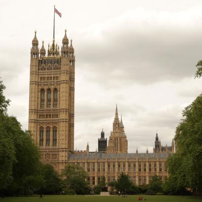 The Union Jack Flies Above London's Houses Of Parliament