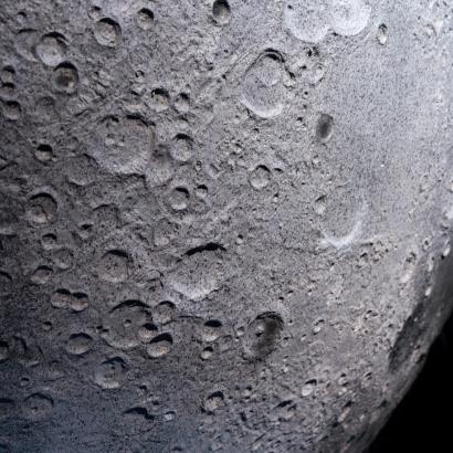 Detail of moon model, close up - stock photo