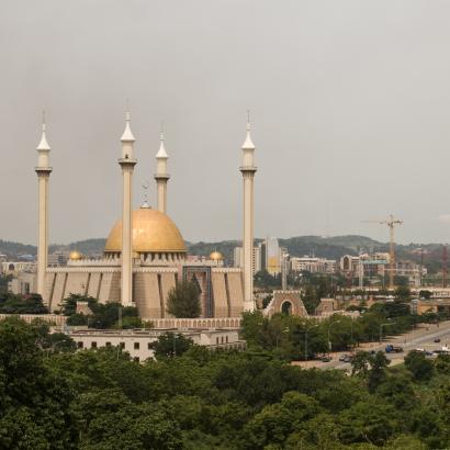 Abuja city of mixed religion stock photo