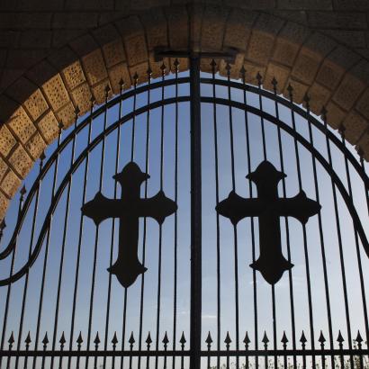 Mor Gabriel Syriac Monastery near Midyat town, southeastern Turkey - stock photo